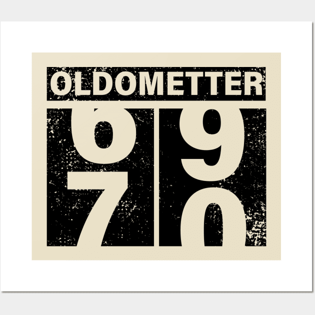 70th Birthday Oldometter Birthday Gift Idea Wall Art by Salt88